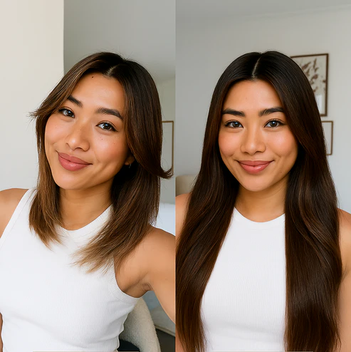 Extensions Adhésives Cheveux Naturels – Chocolate Brown (#2A) – 20 Bandes