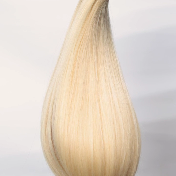 Extensions Adhésives Cheveux Naturels – Light Blonde (#613) – 20 Bandes