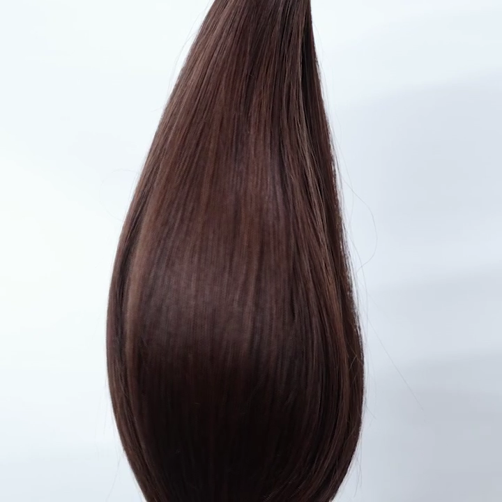 Extensions Adhésives Cheveux Naturels – Dark Brown (#2) – 20 Bandes