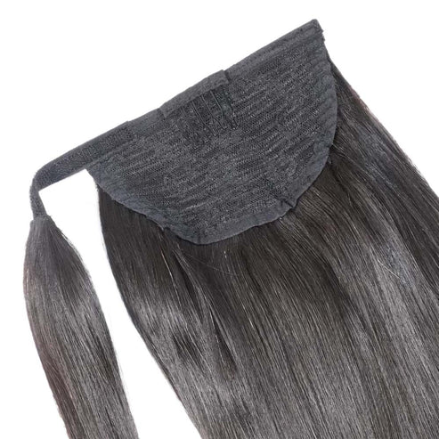 Ponytail Cheveux Naturels – Natural Black (#1) – 120g