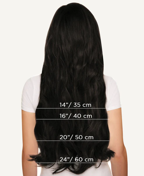 Extensions Adhésives Cheveux Naturels – Natural Black (#NB) – 20 Bandes