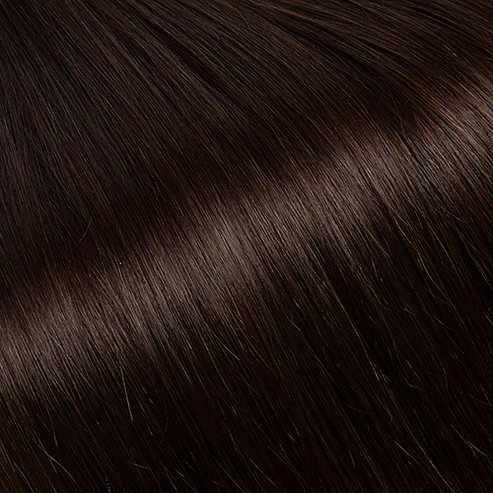 Extensions Adhésives Cheveux Naturels – Dark Brown (#2) – 20 Bandes