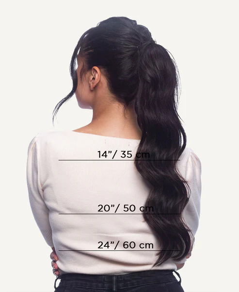 Ponytail Cheveux Naturels – Natural Black (#1) – 120g
