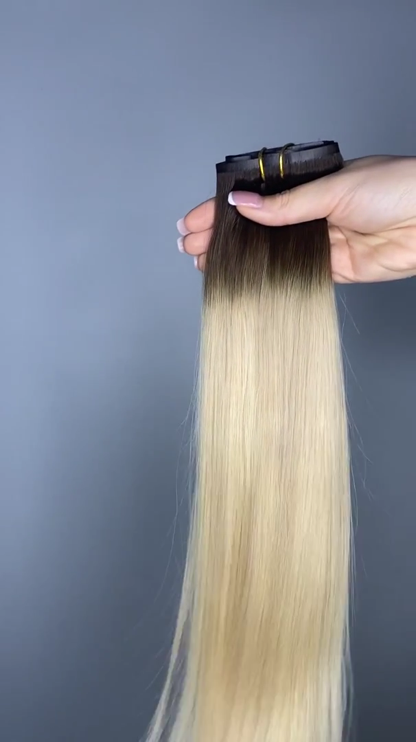 Ponytail Cheveux Naturels – Rooted Blonde (#T2/60A) – 120g