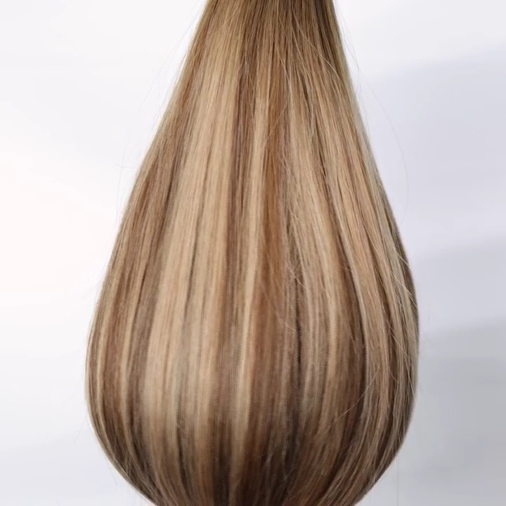 Extensions Adhésives Cheveux Naturels – Caramel Macchiato (B3/9) - 20 Bandes